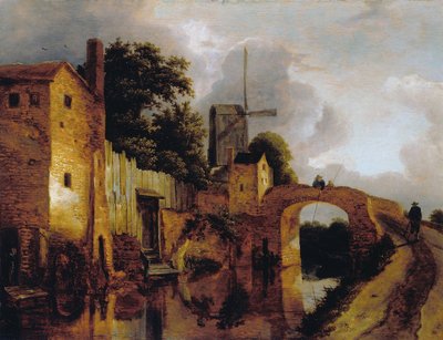 Canal with Bridge by Jacob van Ruisdael